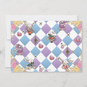 Alice im Wunderland Whimsical Birthday Tee Foto Einladung (Rückseite)