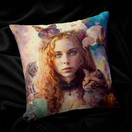 Alice im Wunderland | Whimsical Dreamy Cat Lover Kissen