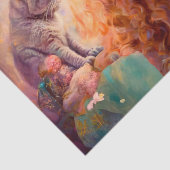 Alice im Wunderland | Whimsical Dreamy Cat Lover Seidenpapier (Detail)