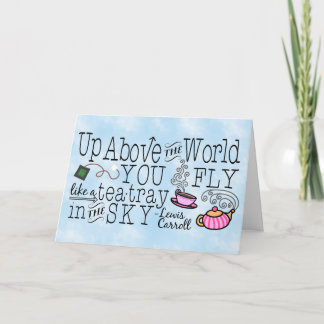 Alice im Wunderland Whimsical Tee Carroll Zitat Karte