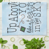 Alice im Wunderland Whimsical Tee Carroll Zitat Küchentuch (Gefaltet)