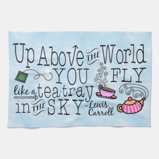 Alice im Wunderland Whimsical Tee Carroll Zitat Küchentuch