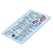 Alice im Wunderland Whimsical Tee Carroll Zitat Magnet (Linke Seite)