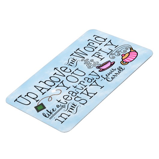 Alice im Wunderland Whimsical Tee Carroll Zitat Magnet (Linke Seite)