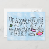 Alice im Wunderland Whimsical Tee Carroll Zitat Postkarte (Vorne/Hinten)
