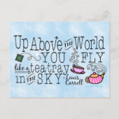 Alice im Wunderland Whimsical Tee Carroll Zitat Postkarte (Vorderseite)