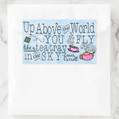 Alice im Wunderland Whimsical Tee Carroll Zitat Rechteckiger Aufkleber (Tasche)