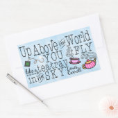 Alice im Wunderland Whimsical Tee Carroll Zitat Rechteckiger Aufkleber (Umschlag)