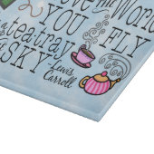 Alice im Wunderland Whimsical Tee Carroll Zitat Schneidebrett (Ecke)