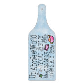 Alice im Wunderland Whimsical Tee Carroll Zitat Schneidebrett (Vorderseite)
