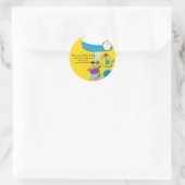 Alice im Wunderland Whimsical Tee Cups Gastgeschen Runder Aufkleber (Tasche)