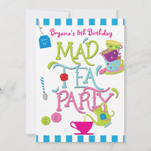 Alice im Wunderland Whimsical-Teeparty zum Geburts Einladung