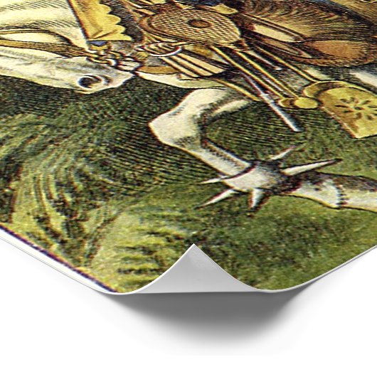 Alice im Wunderland White Knight Print Poster (Ecke)