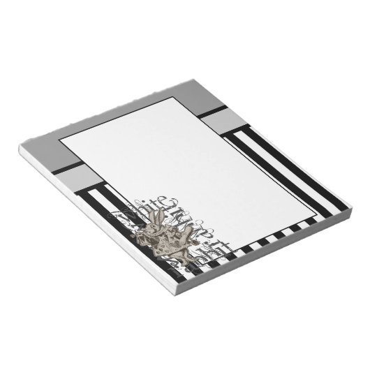 Alice im Wunderland White Rabbit Grunge Notizblock (angewinkelt)