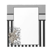 Alice im Wunderland White Rabbit Grunge Notizblock (Vorderseite)