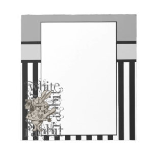 Alice im Wunderland White Rabbit Grunge Notizblock
