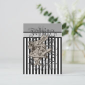 Alice im Wunderland White Rabbit Grunge Postkarte (Stehend Vorderseite)