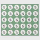 Alice im Wunderland White Rabbit Herald Birthday Geschenkpapier (Flach)