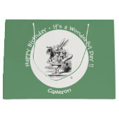 Alice im Wunderland White Rabbit Herald Birthday Große Geschenktüte (Vorderseite)