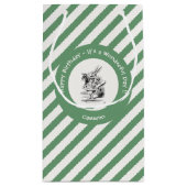 Alice im Wunderland White Rabbit Herald Birthday Kleine Geschenktüte (Rückseite)