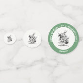 Alice im Wunderland White Rabbit Herald Birthday Konfetti (Rückseiten)