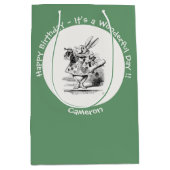 Alice im Wunderland White Rabbit Herald Birthday Mittlere Geschenktüte (Vorderseite)