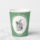 Alice im Wunderland White Rabbit Herald Birthday Pappbecher (Vorderseite)