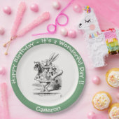 Alice im Wunderland White Rabbit Herald Birthday Pappteller (Party)