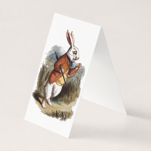 Alice im Wunderland White Rabbit Personalize Card (Rückseite)