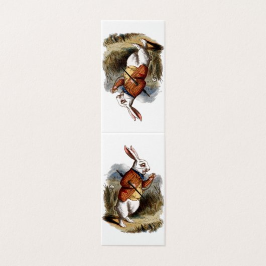 Alice im Wunderland White Rabbit Personalize Card (Außenseite Aufgefaltet)