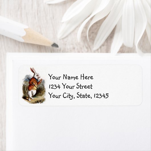 Alice im Wunderland White Rabbit Rückgabezeichen h (Insitu)