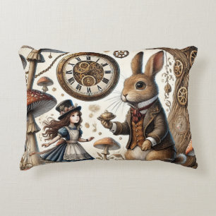 Alice im Wunderland White Rabbit Tee Art Dekokissen