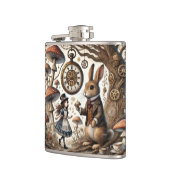 Alice im Wunderland White Rabbit Tee Art Flachmann (Links)