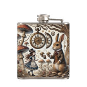 Alice im Wunderland White Rabbit Tee Art Flachmann (Rückseite)