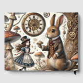 Alice im Wunderland White Rabbit Tee Art Gästebuch (Rückseite)