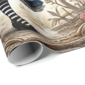 Alice im Wunderland White Rabbit Tee Art Geschenkpapier (Rolleneckpunkt)