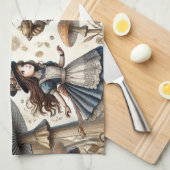 Alice im Wunderland White Rabbit Tee Art Geschirrtuch (Viertel Falte)