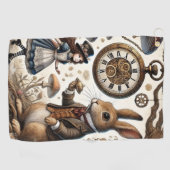 Alice im Wunderland White Rabbit Tee Art Golfhandtuch (Horizontal)