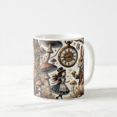 Alice im Wunderland White Rabbit Tee Art Kaffeetasse (VorderseiteRechts)