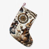 Alice im Wunderland White Rabbit Tee Art Kleiner Weihnachtsstrumpf (Vorderansicht (hängend))