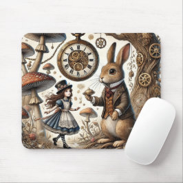 Alice im Wunderland White Rabbit Tee Art Mousepad