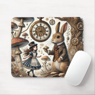Alice im Wunderland White Rabbit Tee Art Mousepad