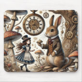 Alice im Wunderland White Rabbit Tee Art Mousepad (Vorne)