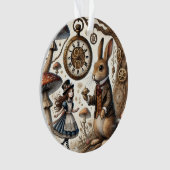 Alice im Wunderland White Rabbit Tee Art Ornament (Vorderseite)