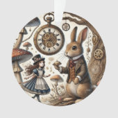 Alice im Wunderland White Rabbit Tee Art Ornament (Vorderseite)