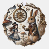 Alice im Wunderland White Rabbit Tee Art Ornament Karte (Vorderseite)