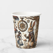 Alice im Wunderland White Rabbit Tee Art Pappbecher (Vorderseite)