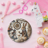 Alice im Wunderland White Rabbit Tee Art Pappteller (Party)