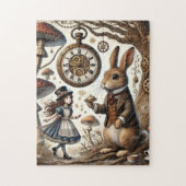 Alice im Wunderland White Rabbit Tee Art Puzzle (Vertikal)