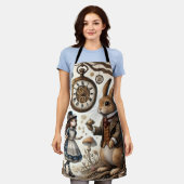 Alice im Wunderland White Rabbit Tee Art Schürze (Getragen)